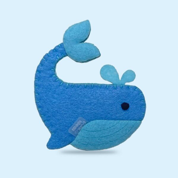 Títere de dedito ballena
