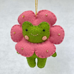 Adorno Navidad Ranita Flor